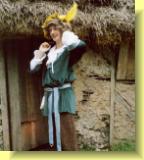 Doctor Caius preens himself in front of the inn