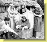 Sir John takes refuge in the laundry basket
